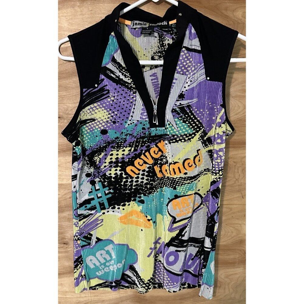 Jamie Sadock Women's Small Golf Pickleball  Sleeveless Polo Shirt